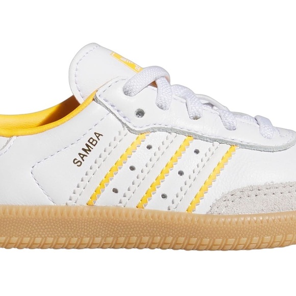 adidas | Shoes | Adidas Kids Samba White And Yellow Shoes | Poshmark